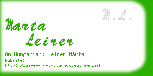 marta leirer business card